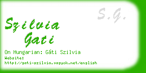 szilvia gati business card