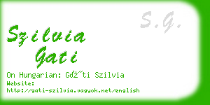 szilvia gati business card